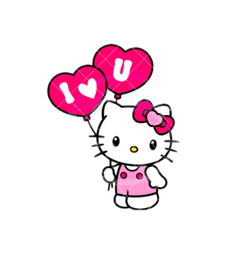 Hello Kitty Valentine Balloon Topper