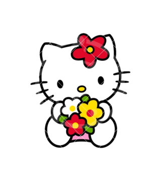Hello Kitty Flowers Topper