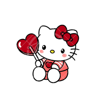 Hello Kitty Valentine Candy Topper