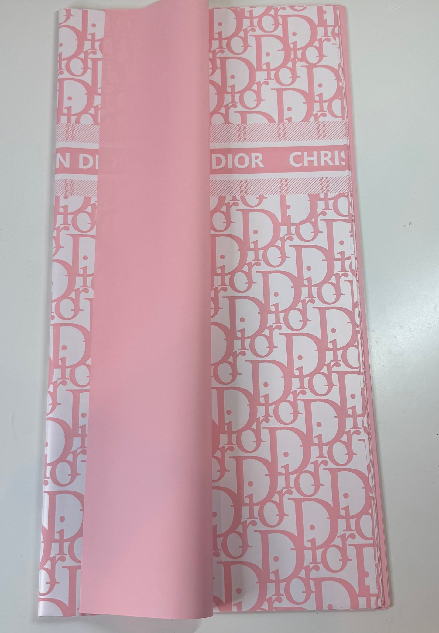 Light Pink Dior Solid Wrapping Paper