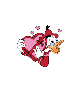 Donald Duck Valentine Printed Topper