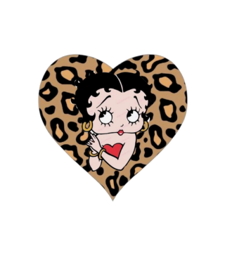 Betty Boop Leopard Heart Printed Topper