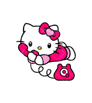 Hello Kitty Telephone Valentine Topper