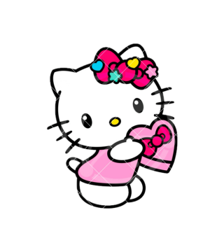 Hello Kitty Candy Valentine Topper