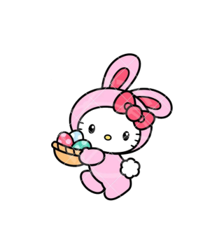 Hello Kitty Easter Basket Topper