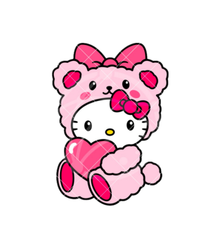 Hello Kitty Bear Valentine Topper