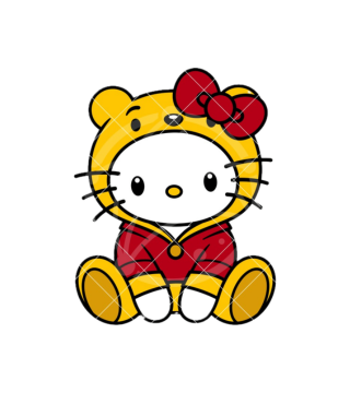 Hello Kitty Winnie The Pooh Topper