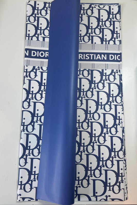 Navy Blue Dior Solid Wrapping Paper