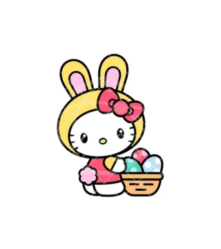Hello Kitty Easter Basket Topper