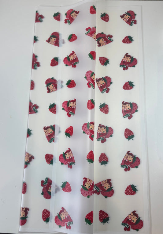 Strawberry Shortcake White Frosted Wrapping Paper