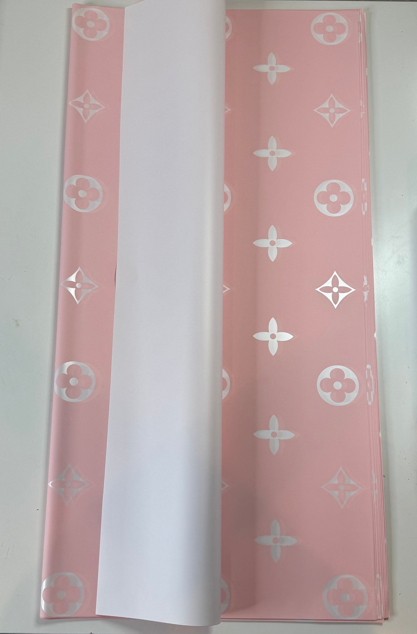 Light Pink LV Solid Wrapping Paper