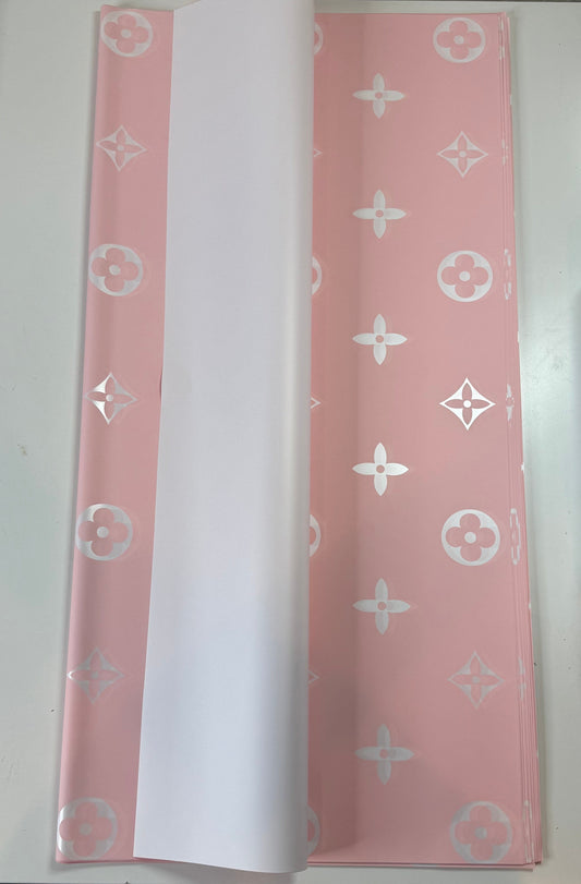 Light Pink LV Solid Wrapping Paper
