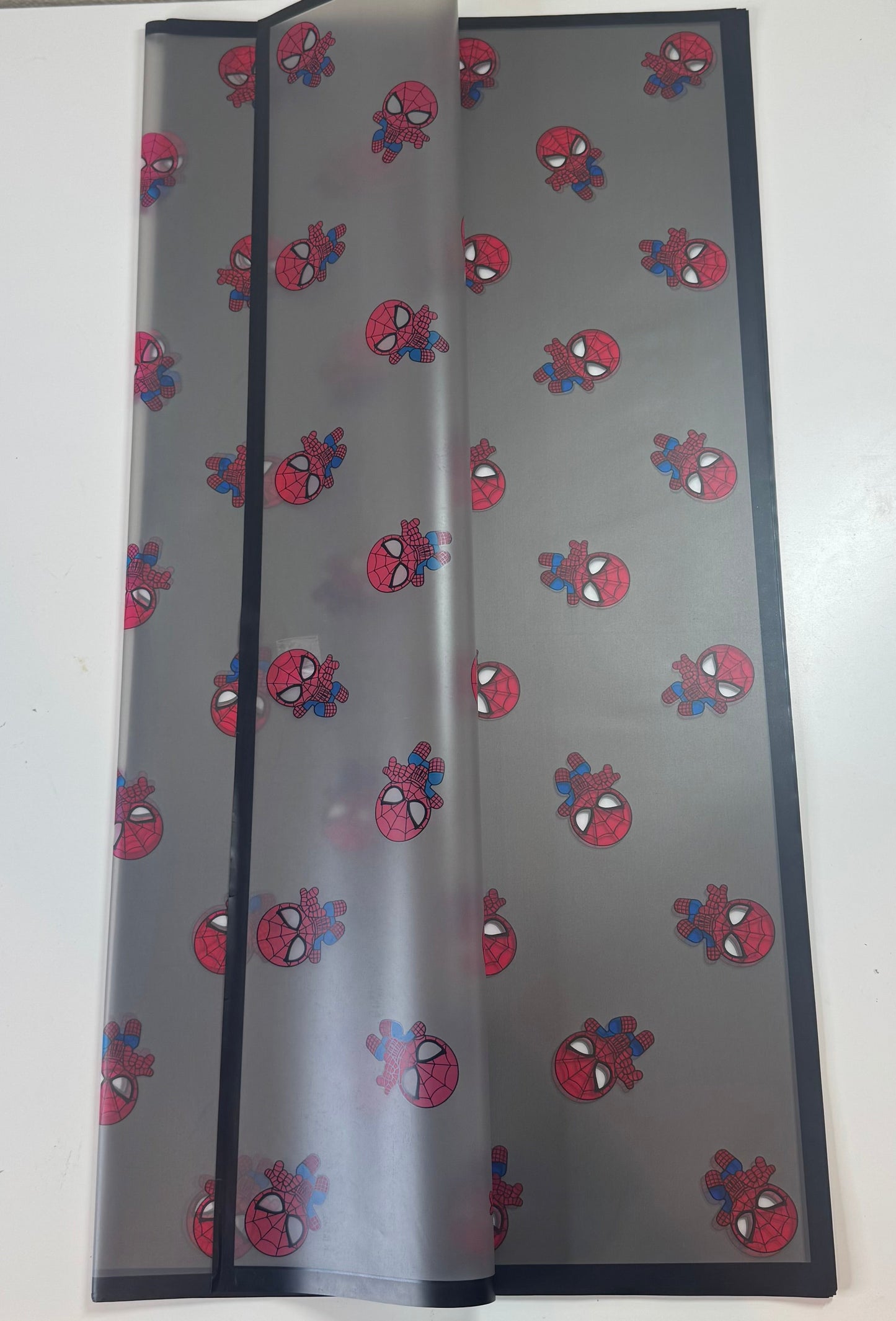 Spider-man Black Frosted Boarder Wrapping Paper