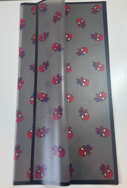 Spider-man Black Frosted Boarder Wrapping Paper