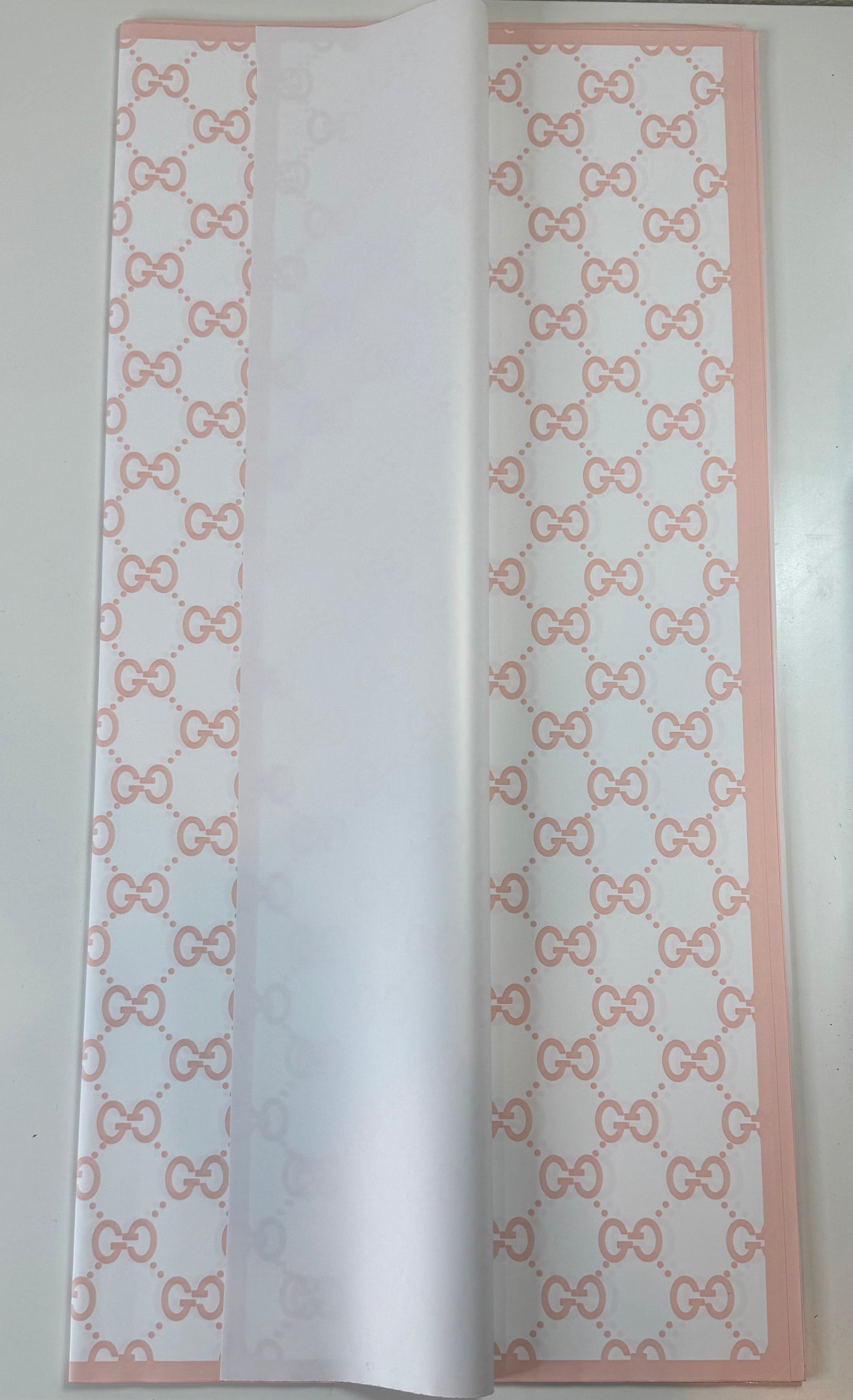 Pink & White Gucci Solid Wrapping Paper